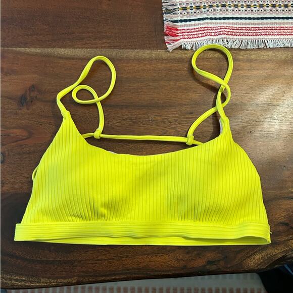 VYB Eye Candy Bralette Bikini Top Swim Bathing Suit Neon Yellow NEW Size M - Picture 3 of 6
